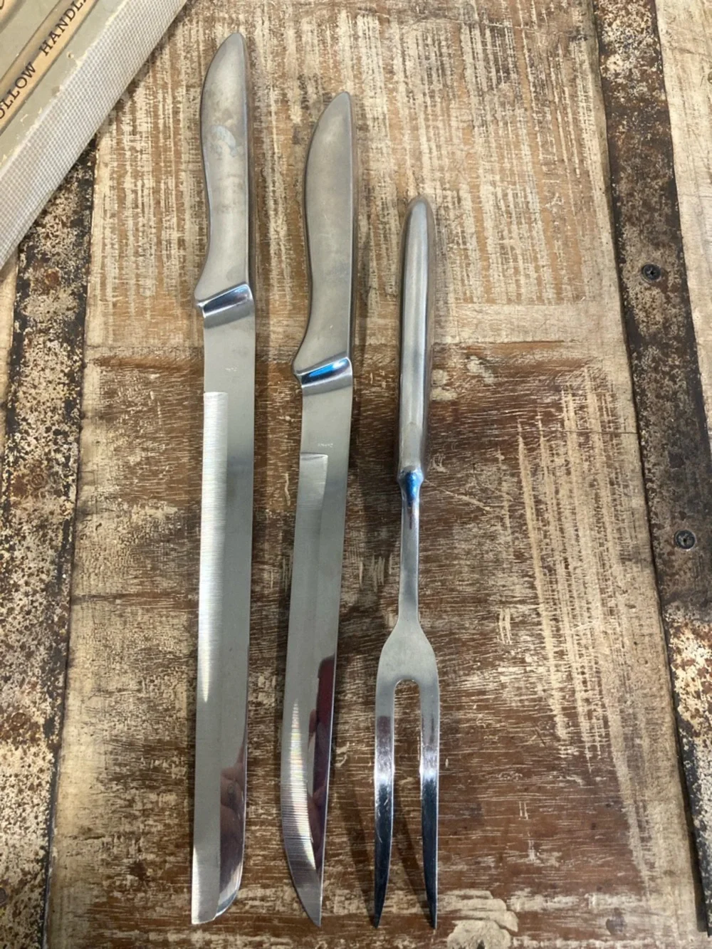 Retro 3-Piece Carving Set - Stainless Steel - Japan